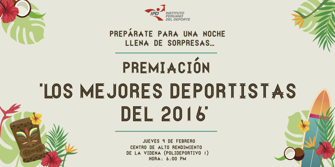 INVITACION MEJORES DEPORTISTAS DEL 2016