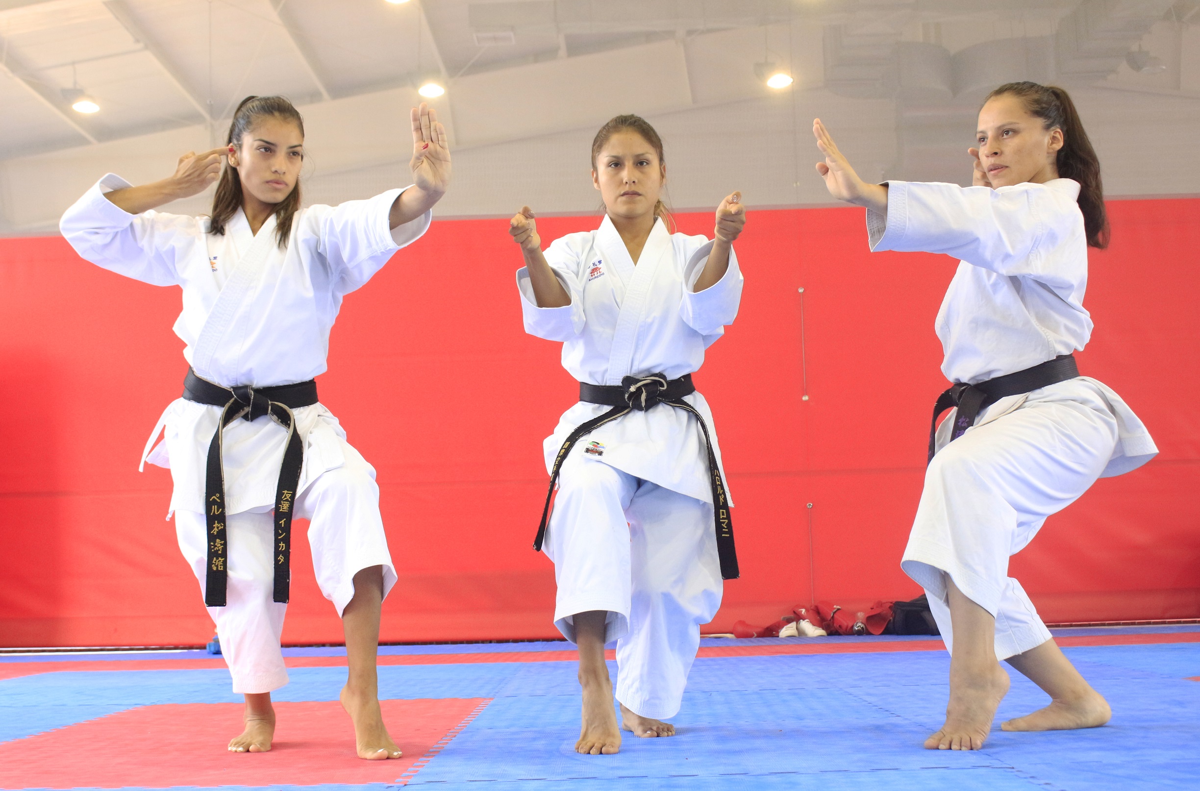 Sol Romaní Saida Salcedo y Andrea Almarza Selección nacional de kata 2