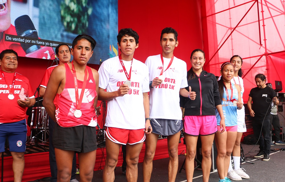 los ganadores en damas y varones