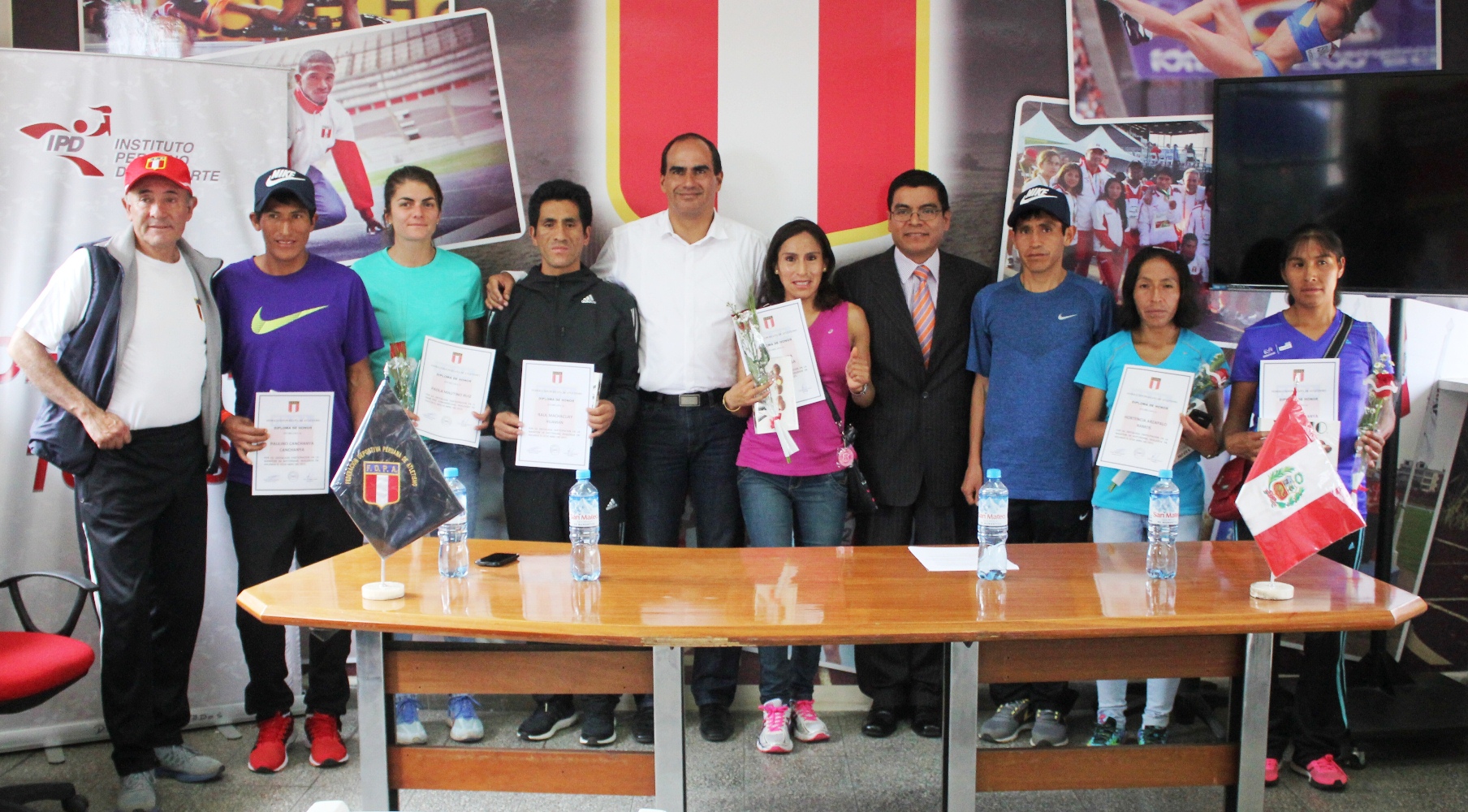 atletismo 7 presidentes saul barrera oscar fernandez y atletas
